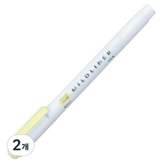 마일드라이너 형광펜 1.4mm / 4.0mm WKT7-M, 옐로우(WKT7-MY), 2개