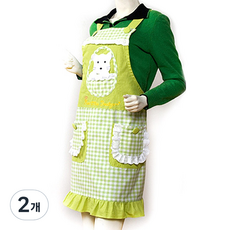 弘大善熙小舖 貓咪籃子圍裙, 綠色