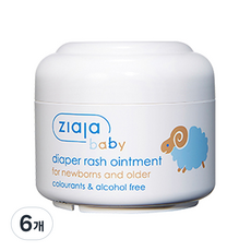 지아자 베이비&키즈 다이애퍼 래쉬 연고크림, 50ml, 6개