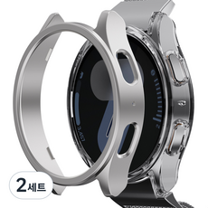KANTAM Galaxy Watch 硬殼 2件組, 透明, 銀色, 2套