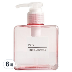 더자카 모던 심플 사각 디스펜서 250ml, 핑크, 6개