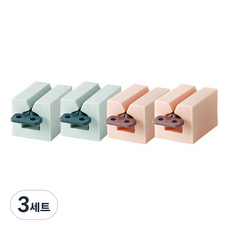 리얼피키 다용도 스탠드 치약 튜브 디스펜서 2종 x 2p 세트, 3세트, 민트, 핑크