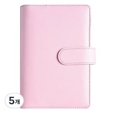 마다꾸미 현금 챌린지 다이어리 A6 바인더 6공, 핑크, 5개 핑크, 5개