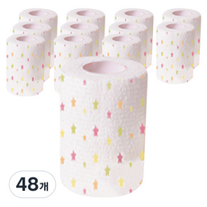 강아지 자가접착 일회용 신발 붕대 화이트 별 7.5cm, 48개