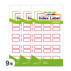 유니온플러스 일반견출지 27 x 34 mm UL-2104 18p, 적, 18개입, 9개