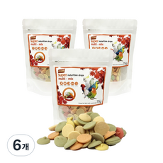 비타폴 앵무새 멀티 믹스 드롭스 간식, 75g, 6개