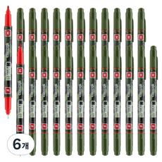 라인플러스 물로 지우는 수성 OHP 펜 M F, 적색, 72개