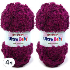Happysil Ultrababy 編織線, 1051櫻桃, 4個
