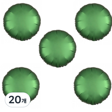 라운드 새틴럭스 은박 풍선 45cm, 에메랄드, 20개