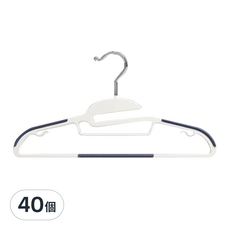 小麥購物 肩部防滑衣架 開口 C397 83g, 孔雀藍, 40個