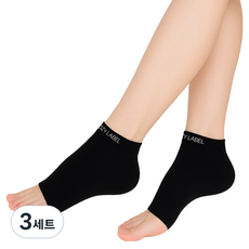 COZY LABEL Smart Fit 保濕矽膠後腳跟墊襪套組 黑色 FREE, 3套