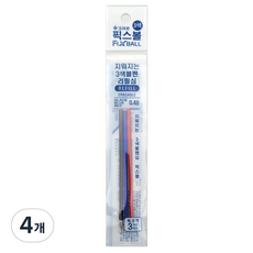 CROWN 前擦式3色原子筆專用筆芯 0.48mm 3入, 黑色 + 藍色 + 紅色, 4個