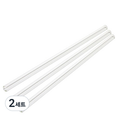 푸코 준코 유리 빨대 투명, 3개입, 2세트