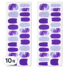 벨랑시 리얼 젤 네일 스트립 프리미엄 네일스티커 22p, 아쿠아마린브러시, 10개