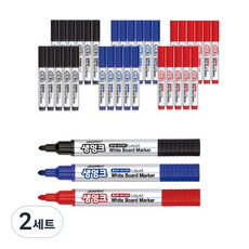 JAVAPEN 白板墨水白板筆 3種*12入組, 黑色, 藍色, 紅色, 2套