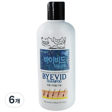 포비스 비듬 가려움 전용 바이비드 약용 샴푸, 6개, 300ml