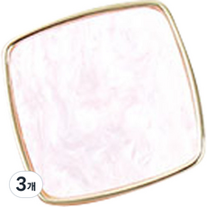 다윗트 네일아트 크리스탈 링 팔레트 사각형, 7번 핑크, 3개