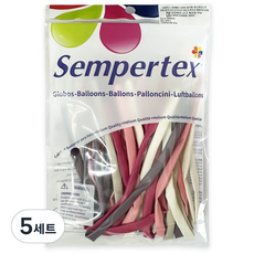 셈퍼텍스 요술풍선 260S 50p 세트, 화이트 + 파스텔더스크크림 + 핑크 + 파스텔더스크라벤더 + 푸치샤, 5세트