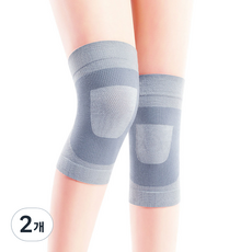 修身彈力護膝 灰色 2入, 2個