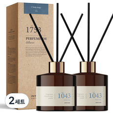 메르헨트 퍼퓸 드 디퓨저 + 섬유리드 10p, 클린솝, 200ml, 2세트