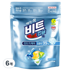 [비건라이프] 비트 때가 쏙 비트팟 캡슐세제 티트리오일향, 42개입, 6개