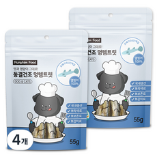 멍템 반려동물 동결건조 트릿, 열빙어, 55g, 4개