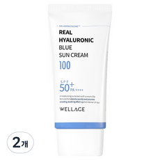 웰라쥬 리얼 히알루로닉 블루 선크림 SPF50+ PA++++, 50ml, 2개