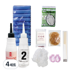 셀프펌 앞머리 파마세트, 4세트, 혼합색상