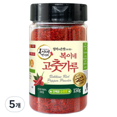복이네먹거리 국산 안매운고춧가루 순한맛 어린이 김치용 용기형, 150g, 5개