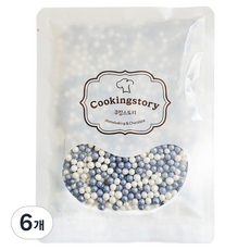 쿠킹스토리 트윙클 펄 블루 푸드컬러 화이트블루 아라잔, 100g, 6개