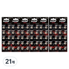 힘 코인건전지 LR44 1.5V, 10개입, 21개