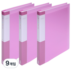 에코청운 PP 클리어화일 20매 A4, 분홍, 9개입