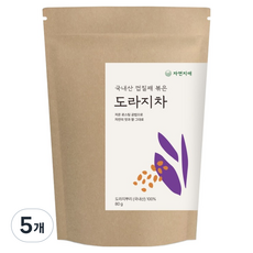 자연지애 국내산 볶은 도라지차, 80g, 5개, 1개입