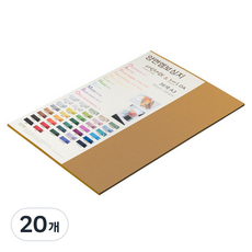 종이문화 다빈치엠보 두꺼운 양면엠보싱지 180g No 55 라이트브라운, 20개