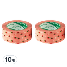 마켓감성 포장 데코 박스 테이프 4.5cm x 1m, 딸기, 10개