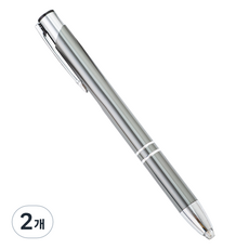 LifeTips LED 夜間寫信燈原子筆 0.7mm, 灰色, 2個