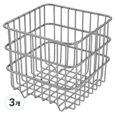 MONACO OLIVE Steel Pocket 多用途鋼線籃, 銀色, 3個