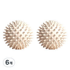 多功能刺蝟按摩球 6cm, Ivory, 6個