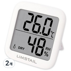 LIMSTAIL 數位溫濕度計, 白色, 2個