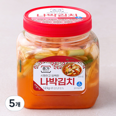 종가 담백한 나박김치, 1.2kg, 5개