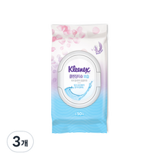 크리넥스 클렌징티슈 보습, 50매입, 3개