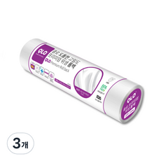 클로 도톰한 고밀도 프리미엄 위생 롤백 500매 중(25cm x 35cm), 중(M), 3개