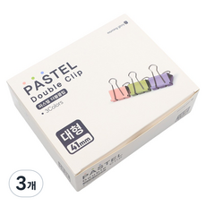 모닝글로리 파스텔 더블클립, 3개, 30개입, 대