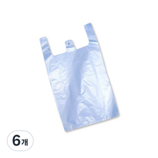 Damoa 手提超市塑膠袋 青色油白 特大 100入, 6個