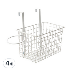 제이라이프 도어 훅 드라이기 바구니, 화이트, 4개