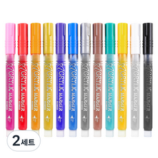 DOnG-A Pms 圓頭壓克力麥克筆 12色組, 2套, 12色