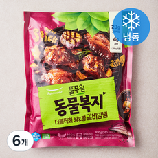 풀무원 동물복지 더블직화 윙 & 봉 갈비양념 (냉동), 300g, 6개