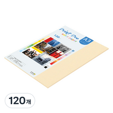 종이문화 프린트프로 얇은 칼라복사지 120g No.02 아이보리, 120개, A3