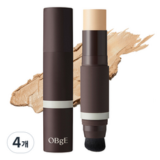 OBge 내추럴 커버 남성 파운데이션 13g, 2호 베이지, 4개