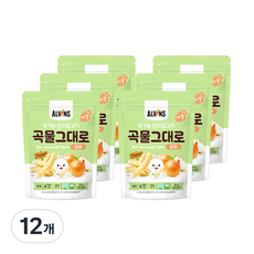 엘빈즈 유아용 유기농 곡물 그대로 현미 쌀과자 STEP1, 양파맛, 25g, 12개